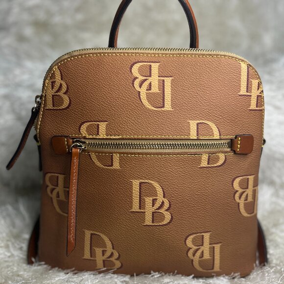 Dooney & Bourke Monogram Backpack (Brown) - Picture 1 of 5